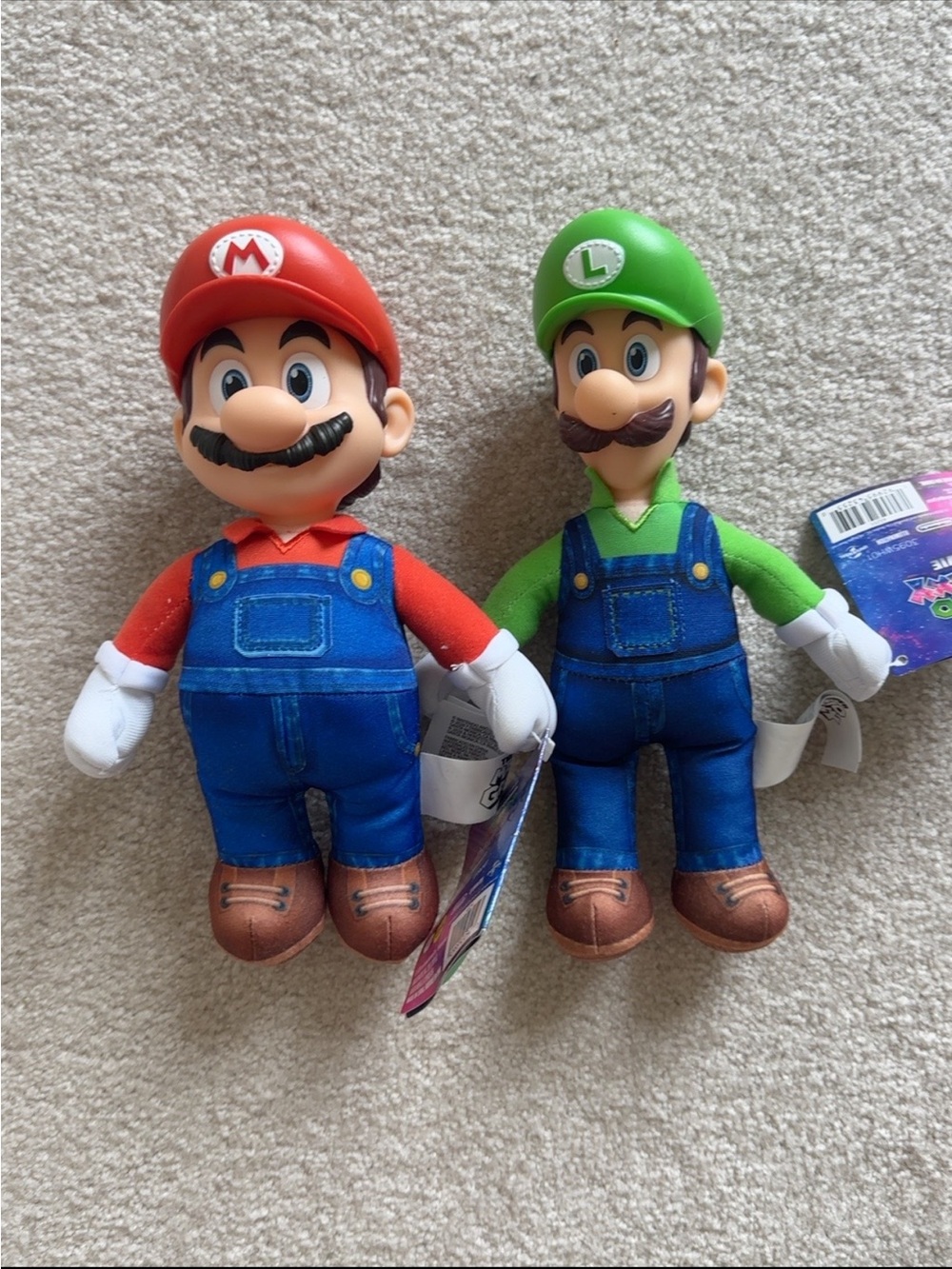 Super Mario & Luigi Plush Duo - Red, Green, Blue